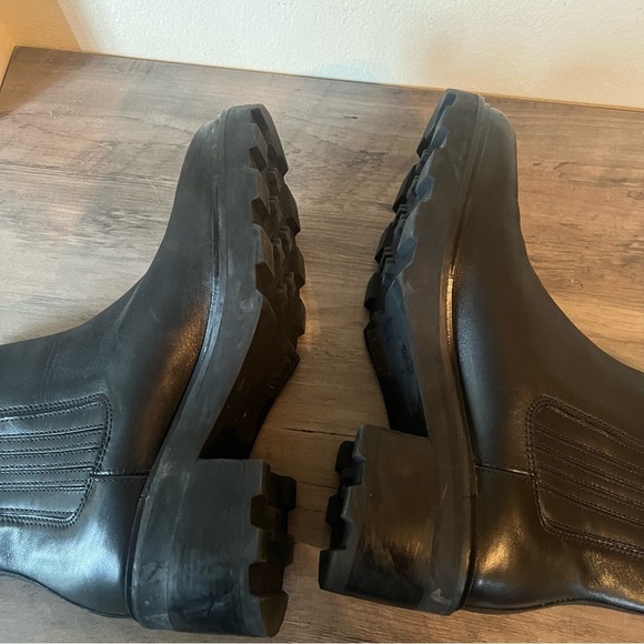 Madewell Womens The Gwenda Platform Black Leather Ankle Boots Size 10 Casual - Picture 6 of 9